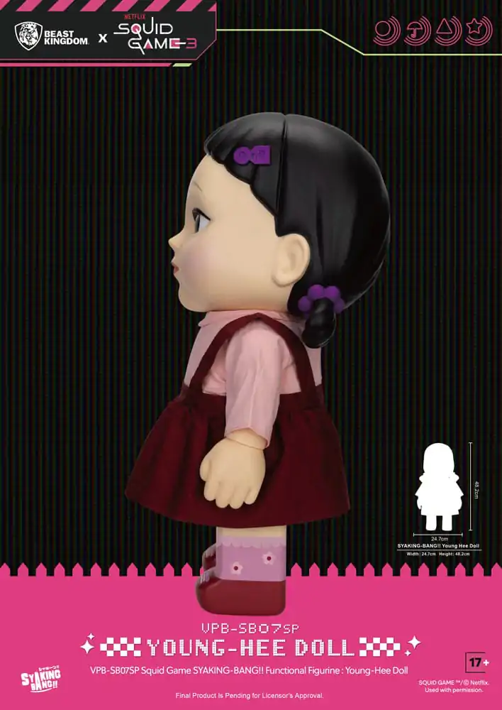 Squid Game Syaking Bang Figura/Hranilnik kovancev Young-Hee Lutka Season 3 48 cm fotografija izdelka
