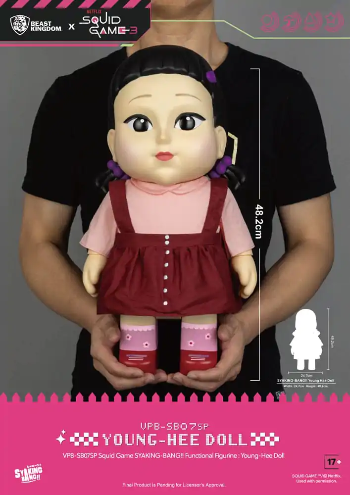 Squid Game Syaking Bang Figura/Hranilnik kovancev Young-Hee Lutka Season 3 48 cm fotografija izdelka