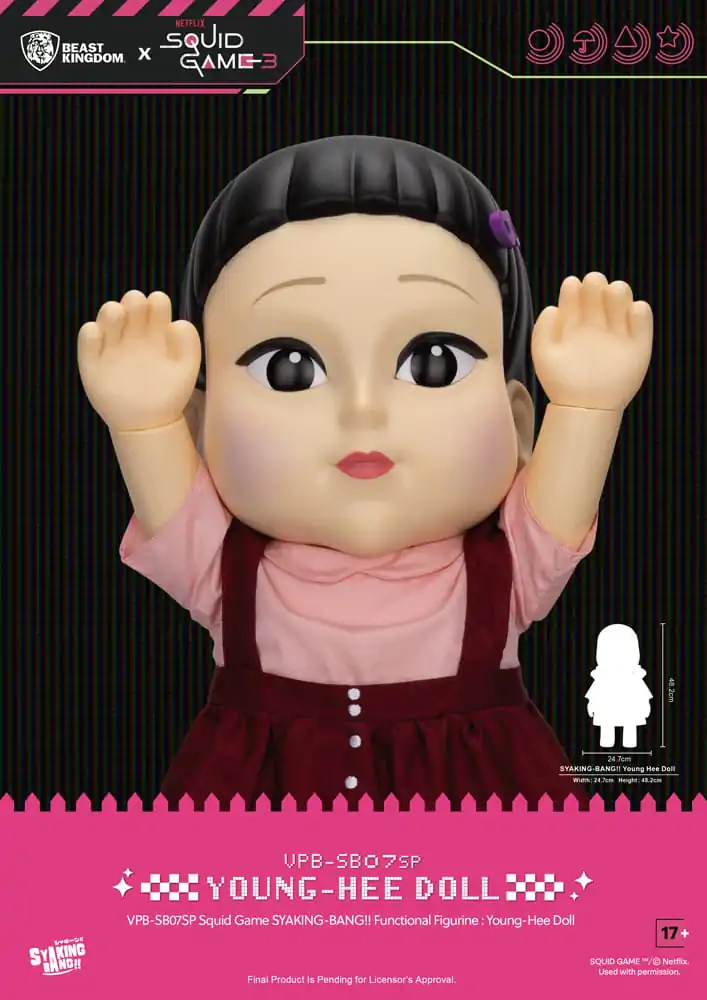 Squid Game Syaking Bang Figura/Hranilnik kovancev Young-Hee Lutka Season 3 48 cm fotografija izdelka