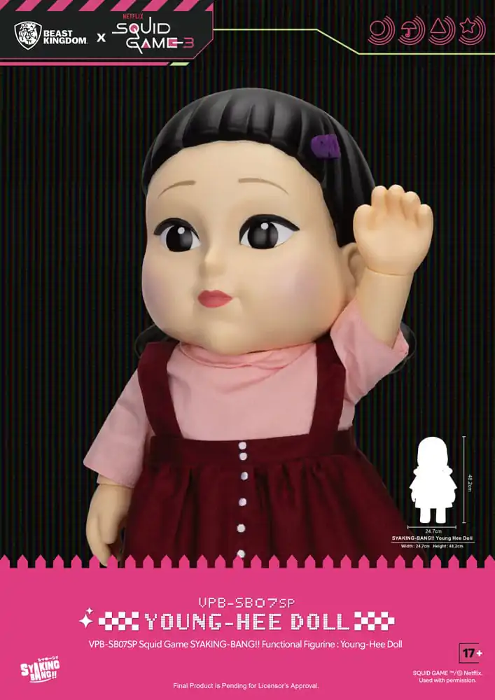 Squid Game Syaking Bang Figura/Hranilnik kovancev Young-Hee Lutka Season 3 48 cm fotografija izdelka