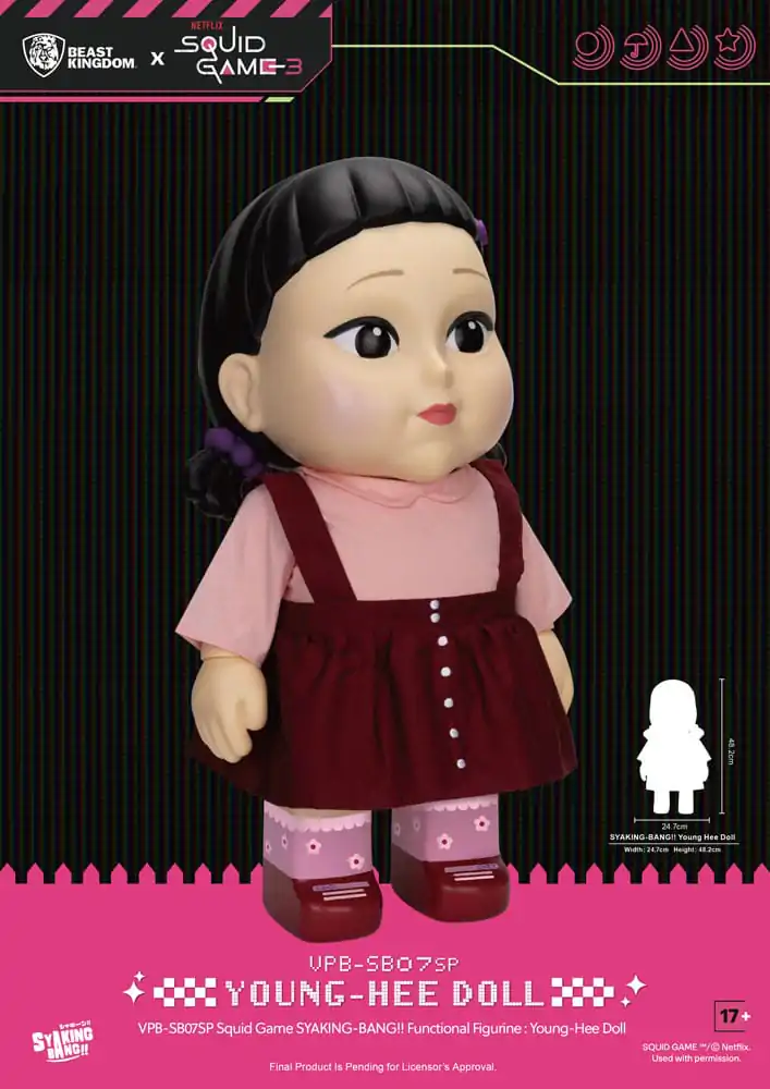 Squid Game Syaking Bang Figura/Hranilnik kovancev Young-Hee Lutka Season 3 48 cm fotografija izdelka