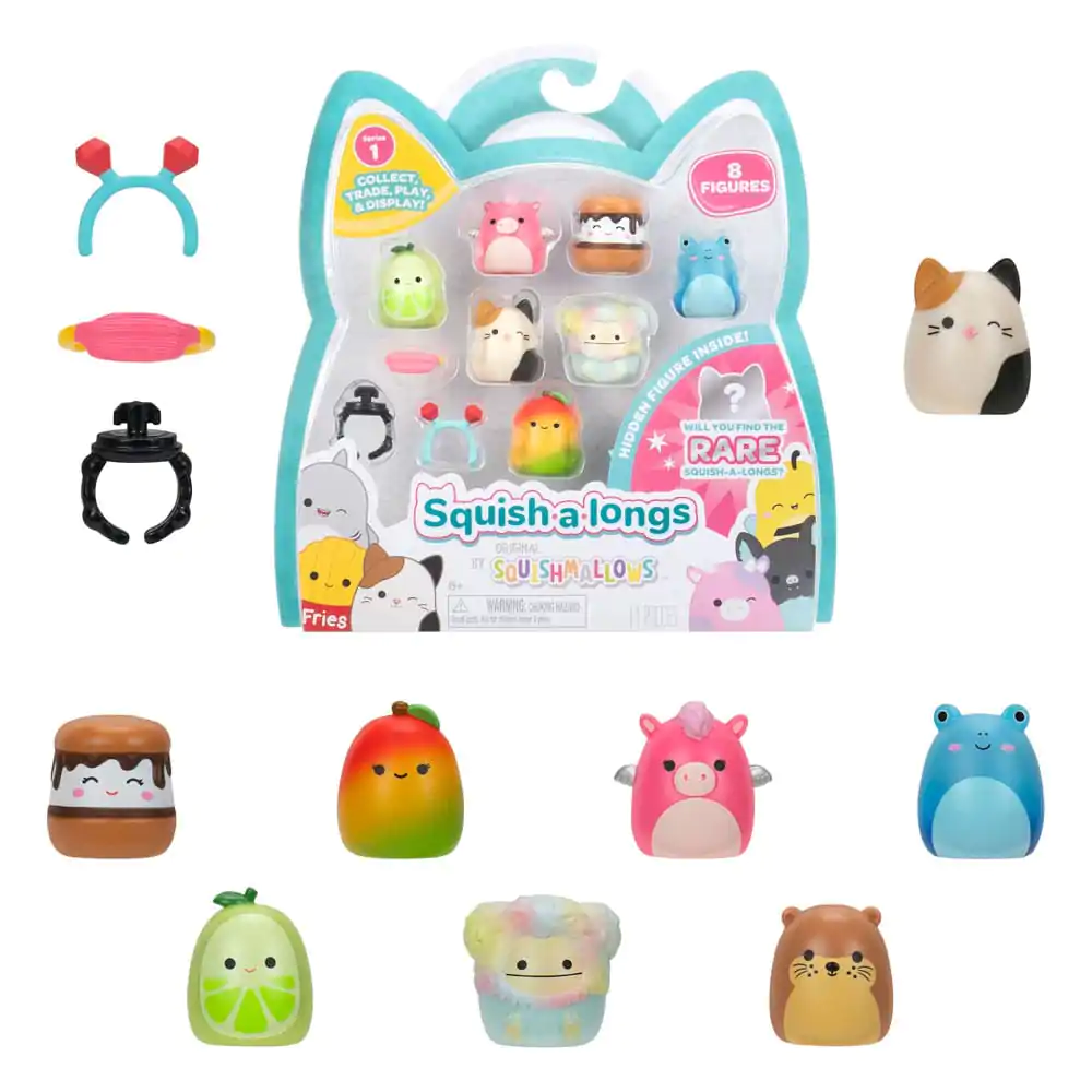 Squishmallow Squish a longs Mini Figurice 8-Pack Style 2 3 cm fotografija izdelka