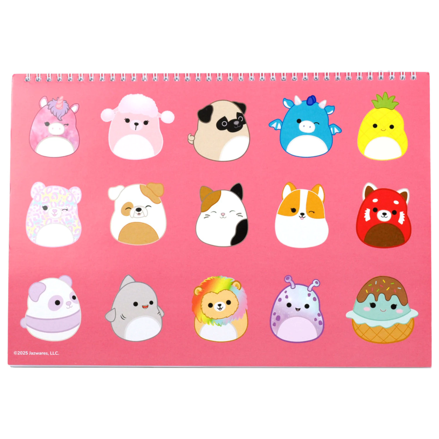 Squishmallows Feelin' A4 spiralni skicirni blok s 40 listi in nalepkami fotografija izdelka