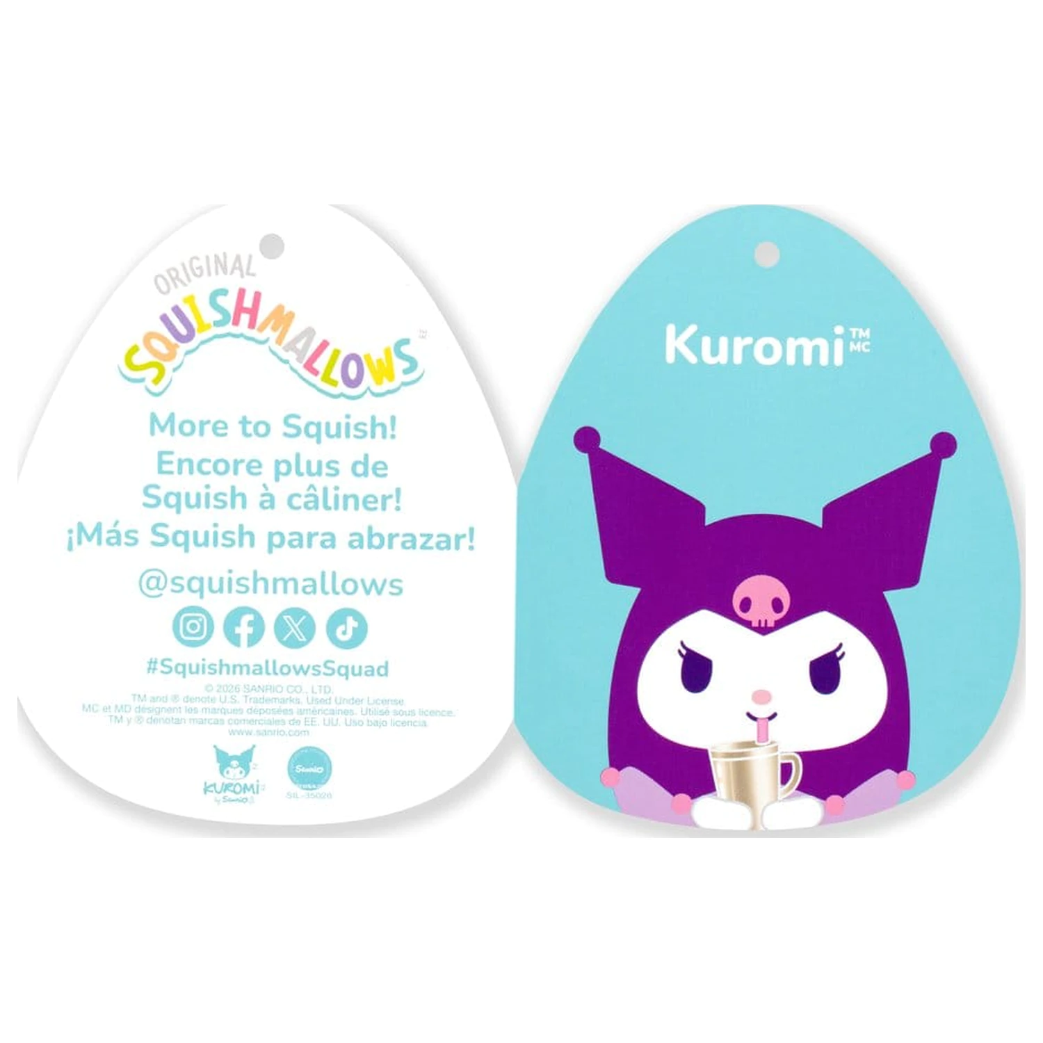 Squishmallows Hello Kitty and Friends Pliš Kuromi skodelica 30 cm fotografija izdelka