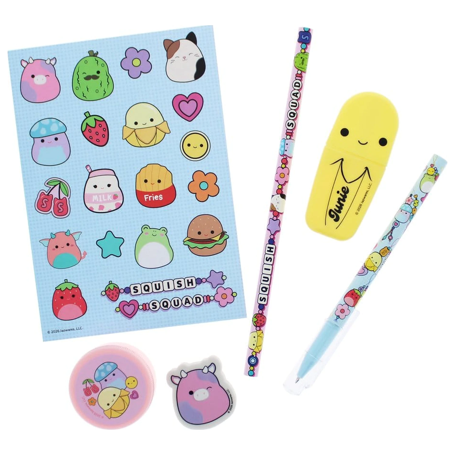 Squishmallows Set pisarniškega materiala Squish Squad 7-delni fotografija izdelka