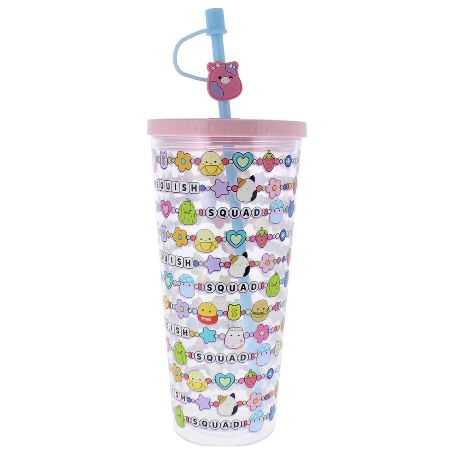 Squishmallows kozarec s slamico Squish Squad 700 ml fotografija izdelka