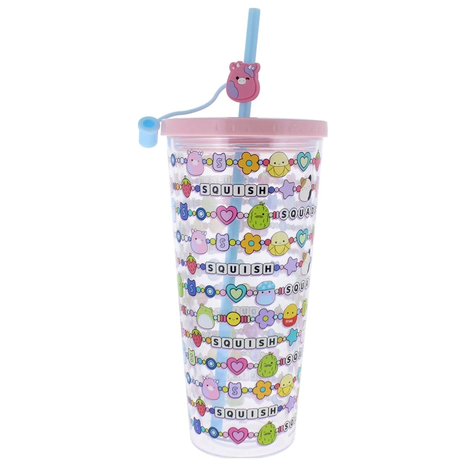 Squishmallows kozarec s slamico Squish Squad 700 ml fotografija izdelka