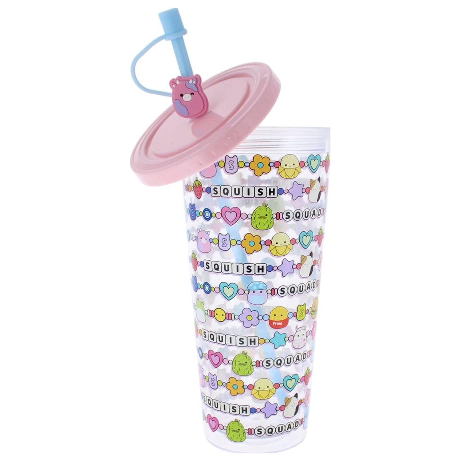 Squishmallows kozarec s slamico Squish Squad 700 ml fotografija izdelka