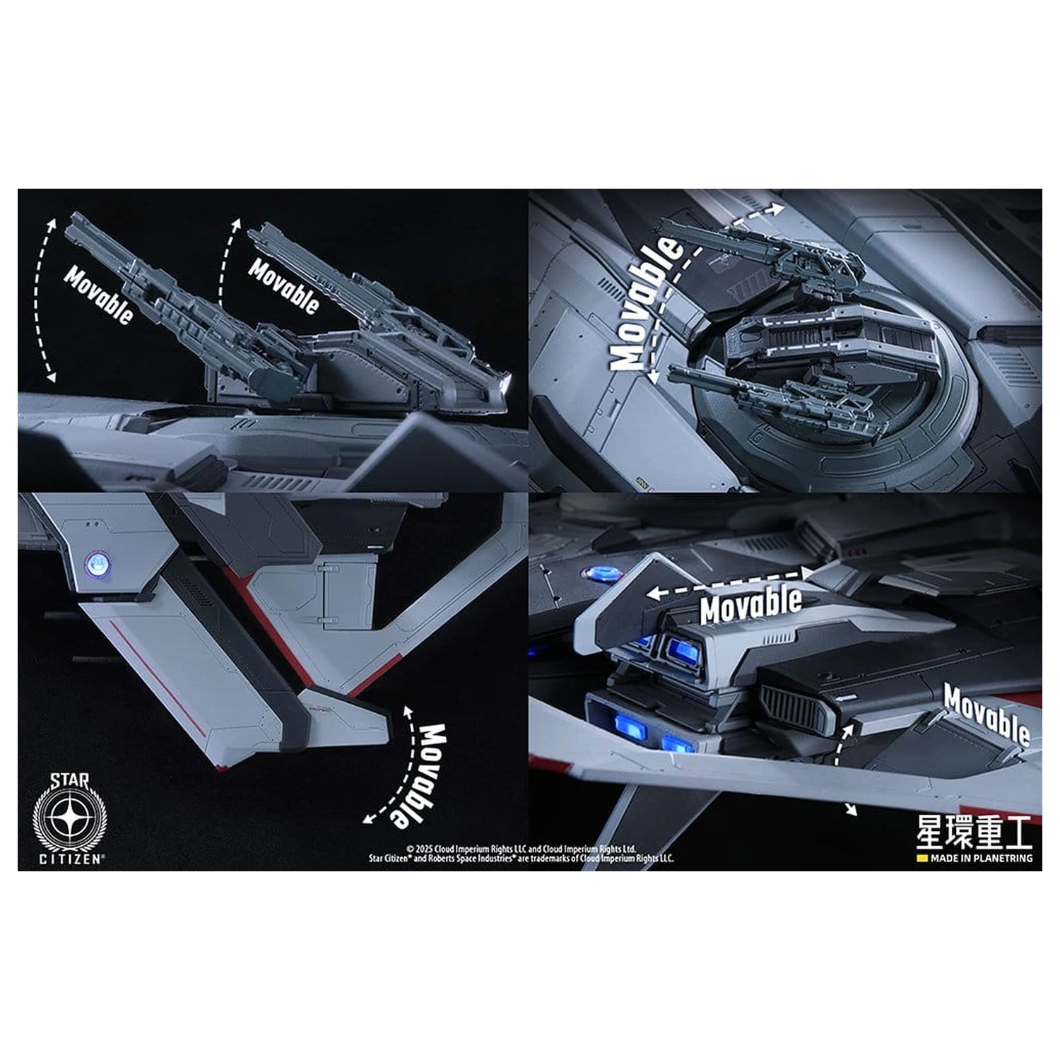 Star Citizen plastični model Komplet 1/100 Anvil F8C Lightning 25 cm fotografija izdelka