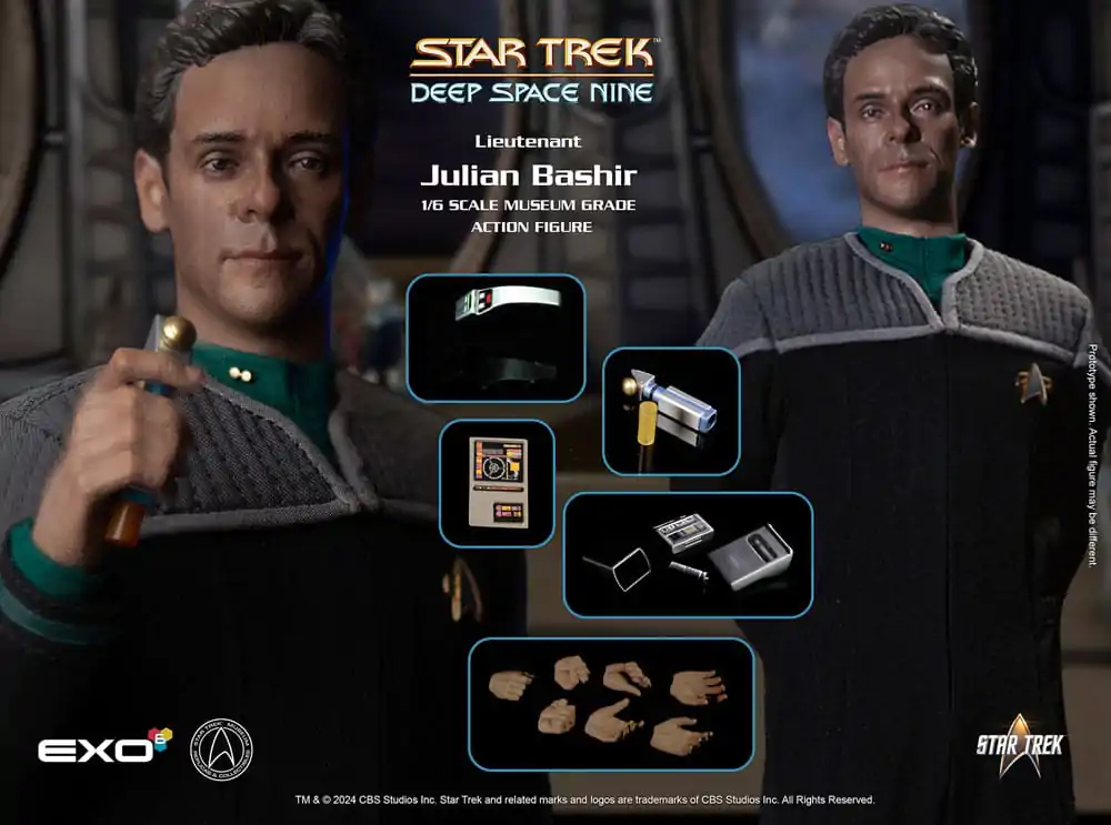 Star Trek: Deep Space Nine Action Figure 1/6 Dr. Julian Bashir 30 cm Akcijska Figura fotografija izdelka