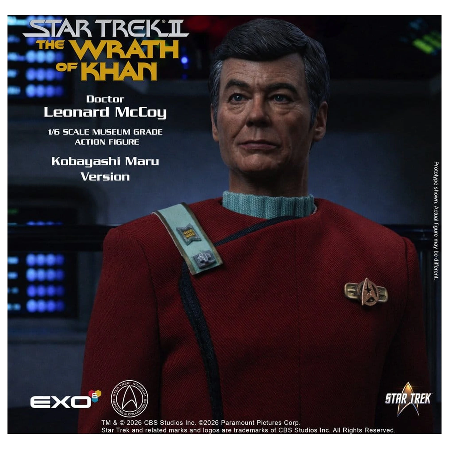 Star Trek II: The Wrath of Khan akcijska figura 1/6 Dr. Leonard McCoy Kobayashi Maru Version 30 cm fotografija izdelka