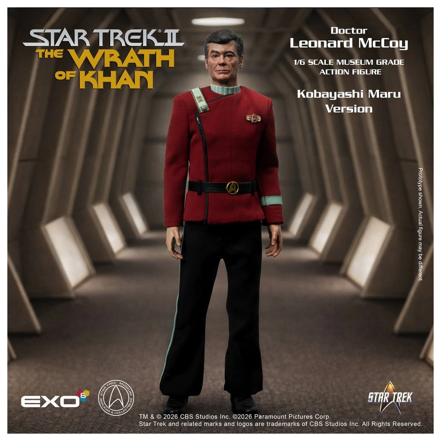 Star Trek II: The Wrath of Khan akcijska figura 1/6 Dr. Leonard McCoy Kobayashi Maru Version 30 cm fotografija izdelka