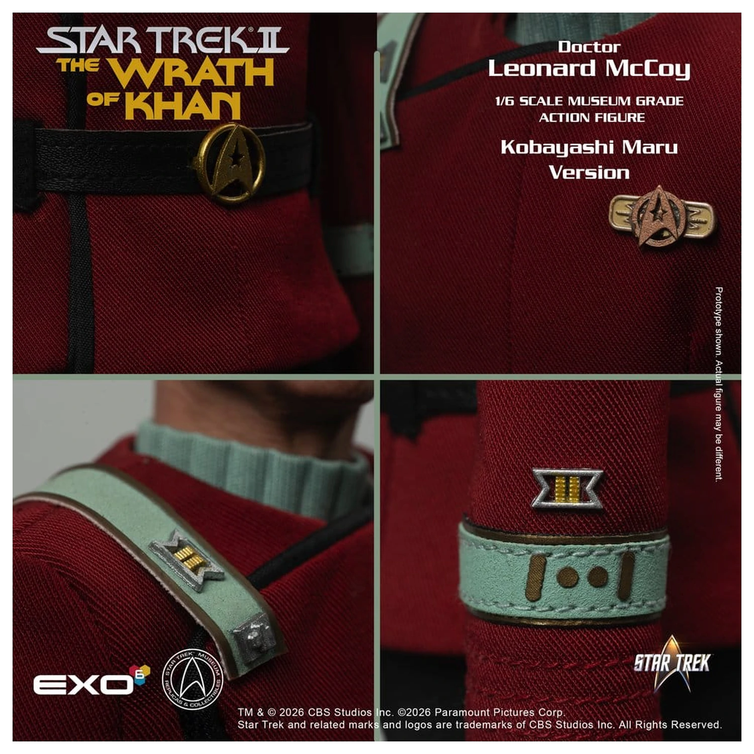 Star Trek II: The Wrath of Khan akcijska figura 1/6 Dr. Leonard McCoy Kobayashi Maru Version 30 cm fotografija izdelka