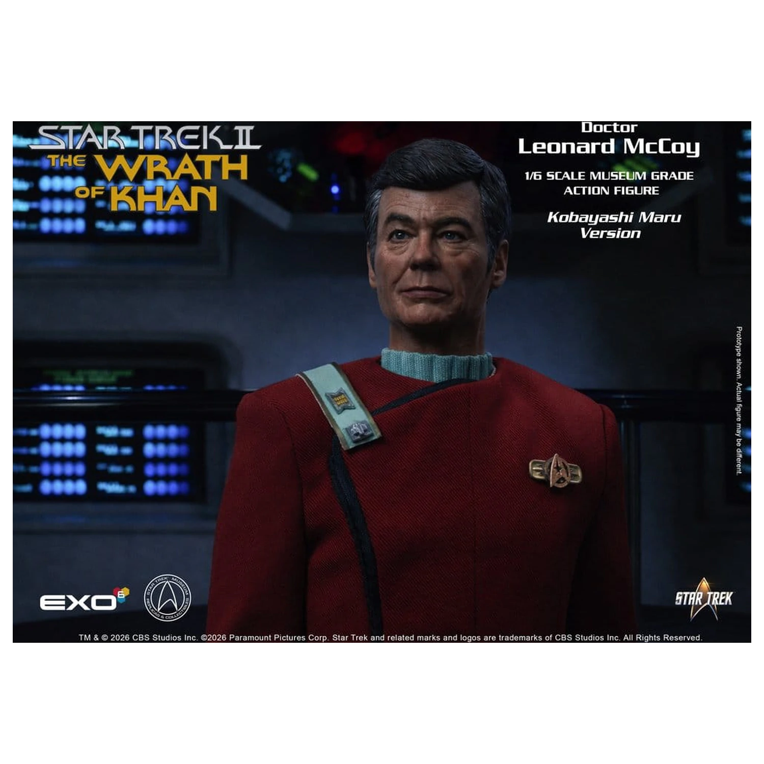 Star Trek II: The Wrath of Khan akcijska figura 1/6 Dr. Leonard McCoy Kobayashi Maru Version 30 cm fotografija izdelka