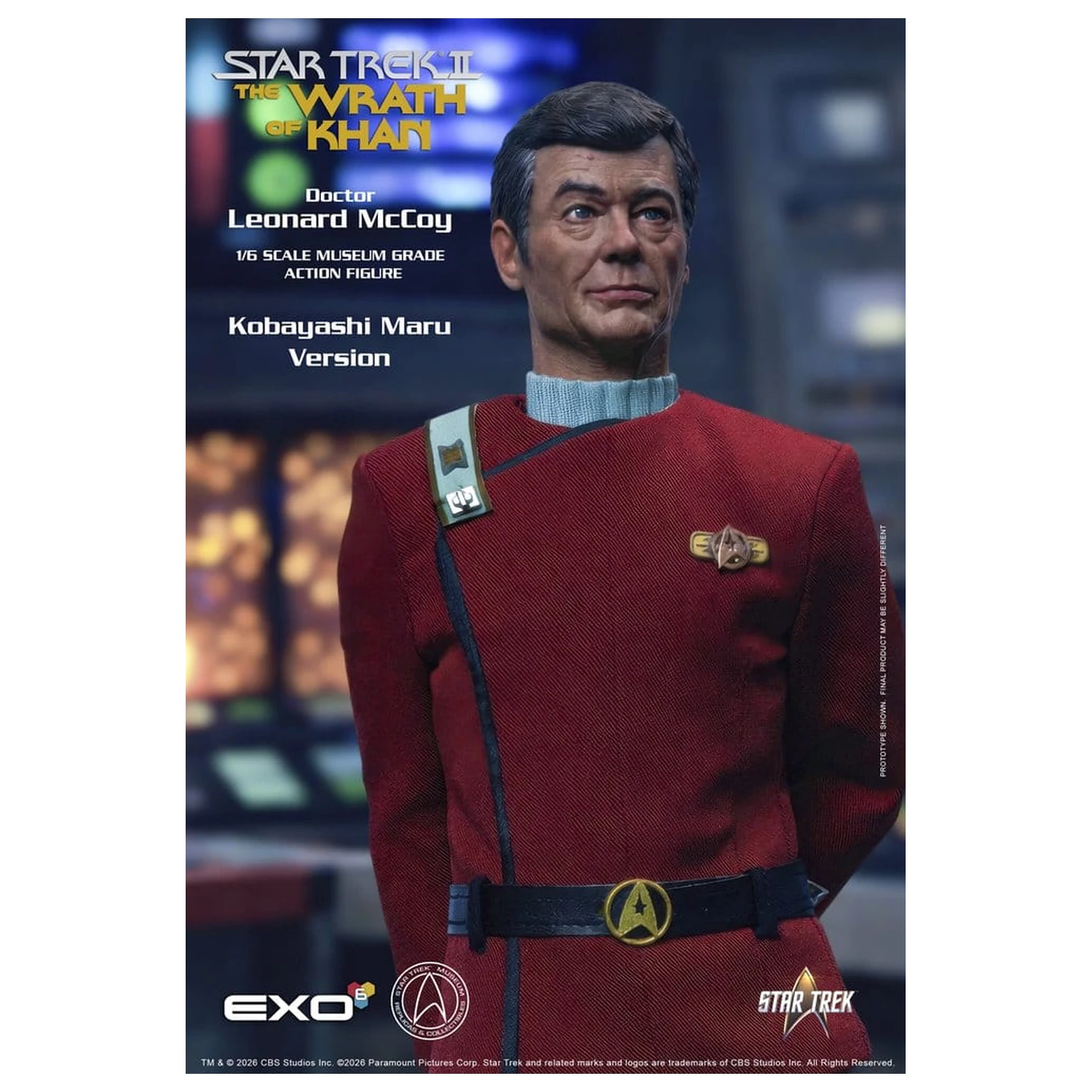 Star Trek II: The Wrath of Khan akcijska figura 1/6 Dr. Leonard McCoy Kobayashi Maru Version 30 cm fotografija izdelka
