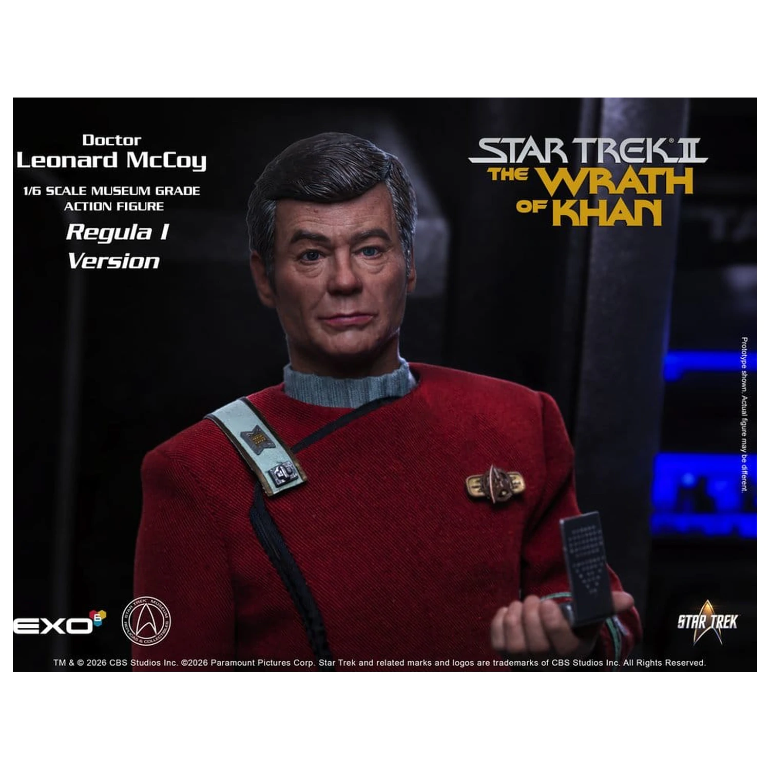 Star Trek II: The Wrath of Khan Action Figure 1/6 Dr. Leonard McCoy Regula I Version 30 cm akcijska figura 1/6 Dr. Leonard McCoy različica Regula I 30 cm fotografija izdelka