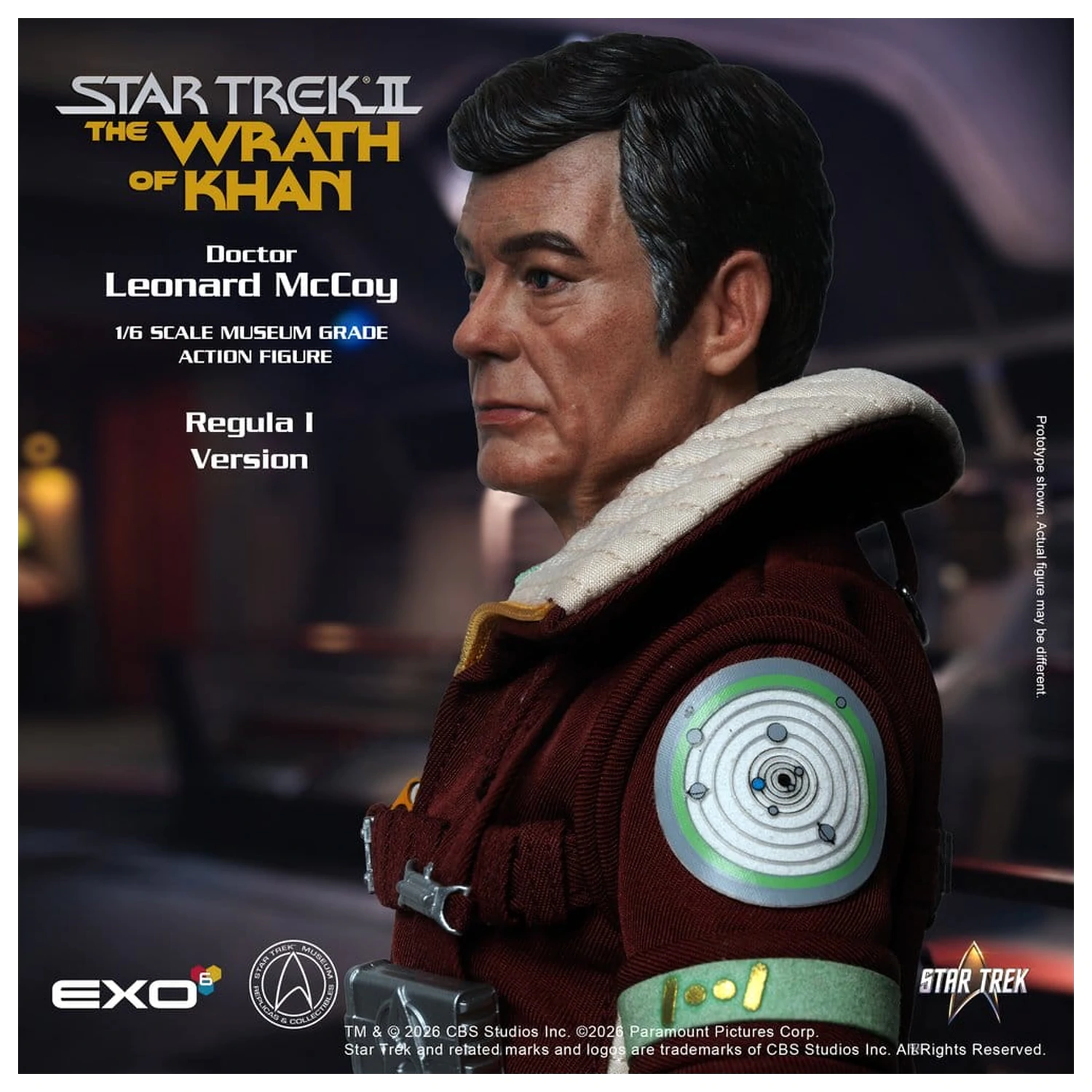 Star Trek II: The Wrath of Khan Action Figure 1/6 Dr. Leonard McCoy Regula I Version 30 cm akcijska figura 1/6 Dr. Leonard McCoy različica Regula I 30 cm fotografija izdelka