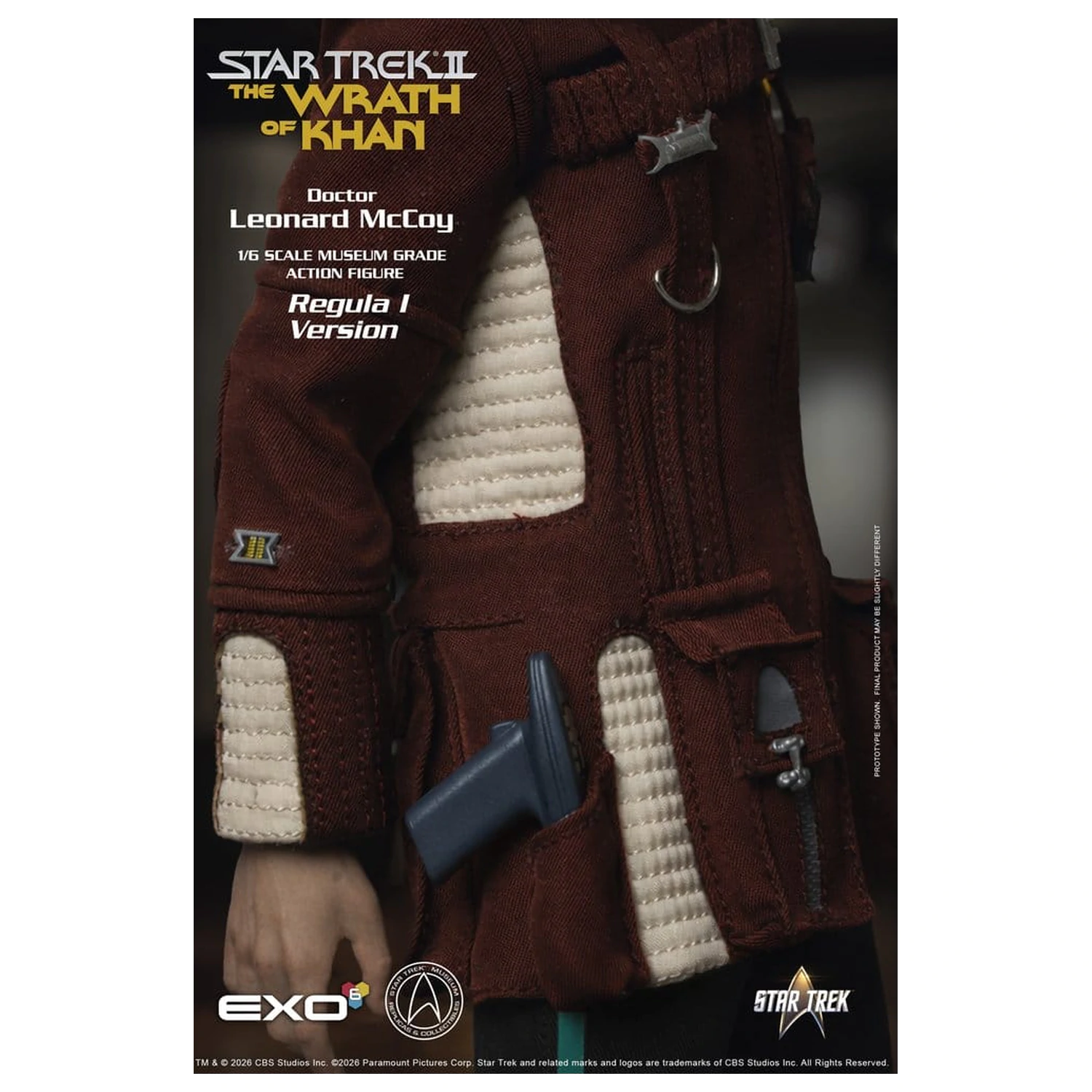 Star Trek II: The Wrath of Khan Action Figure 1/6 Dr. Leonard McCoy Regula I Version 30 cm akcijska figura 1/6 Dr. Leonard McCoy različica Regula I 30 cm fotografija izdelka