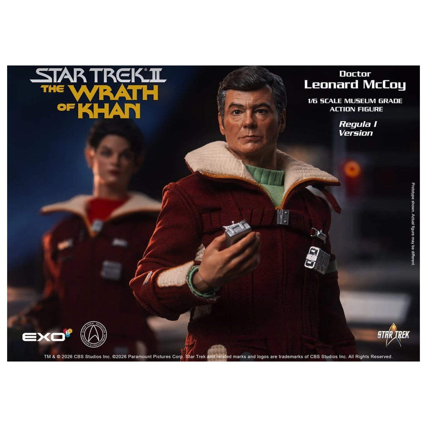 Star Trek II: The Wrath of Khan Action Figure 1/6 Dr. Leonard McCoy Regula I Version 30 cm akcijska figura 1/6 Dr. Leonard McCoy različica Regula I 30 cm fotografija izdelka