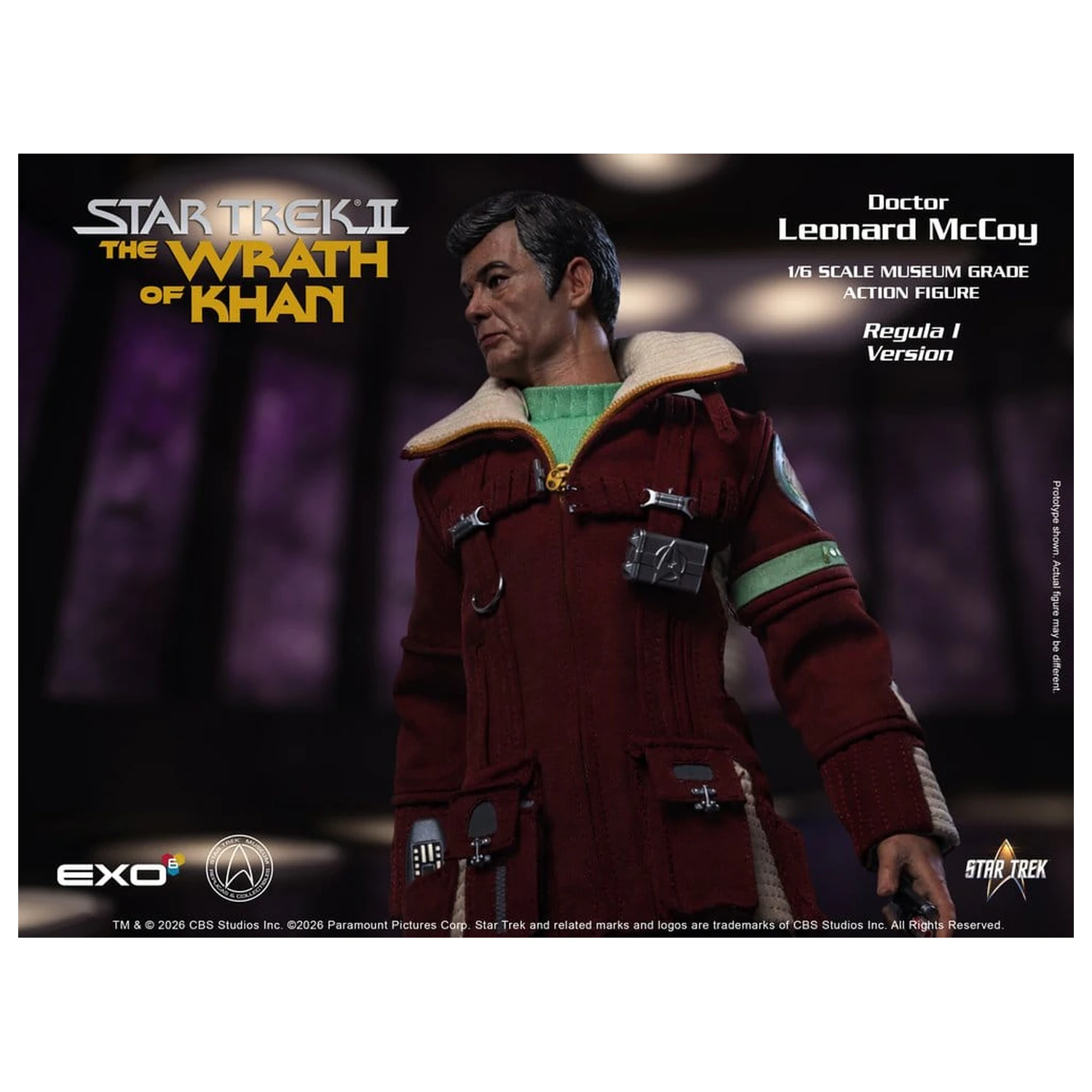 Star Trek II: The Wrath of Khan Action Figure 1/6 Dr. Leonard McCoy Regula I Version 30 cm akcijska figura 1/6 Dr. Leonard McCoy različica Regula I 30 cm fotografija izdelka