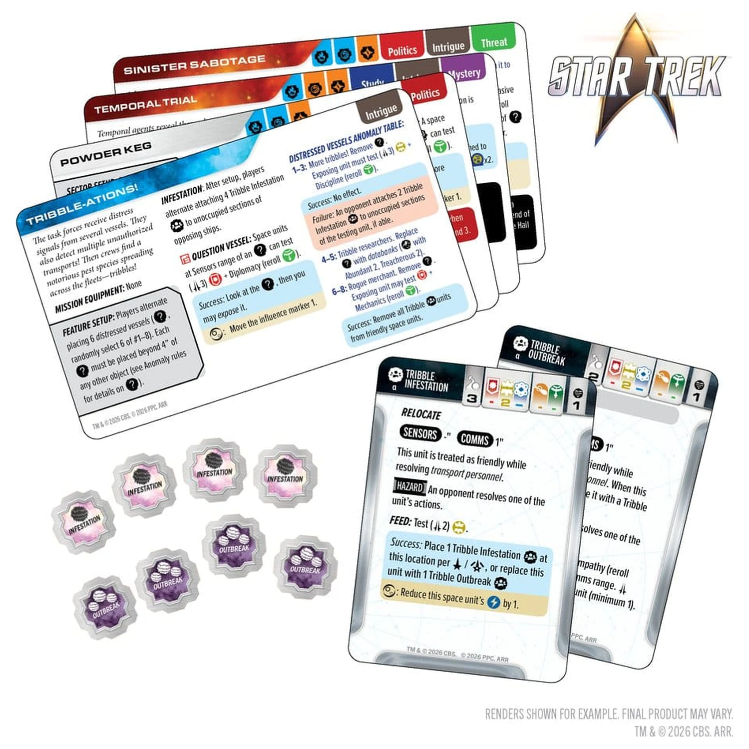 Star Trek: Into the Unknown - Trials and Tribble-ations komplet kart fotografija izdelka