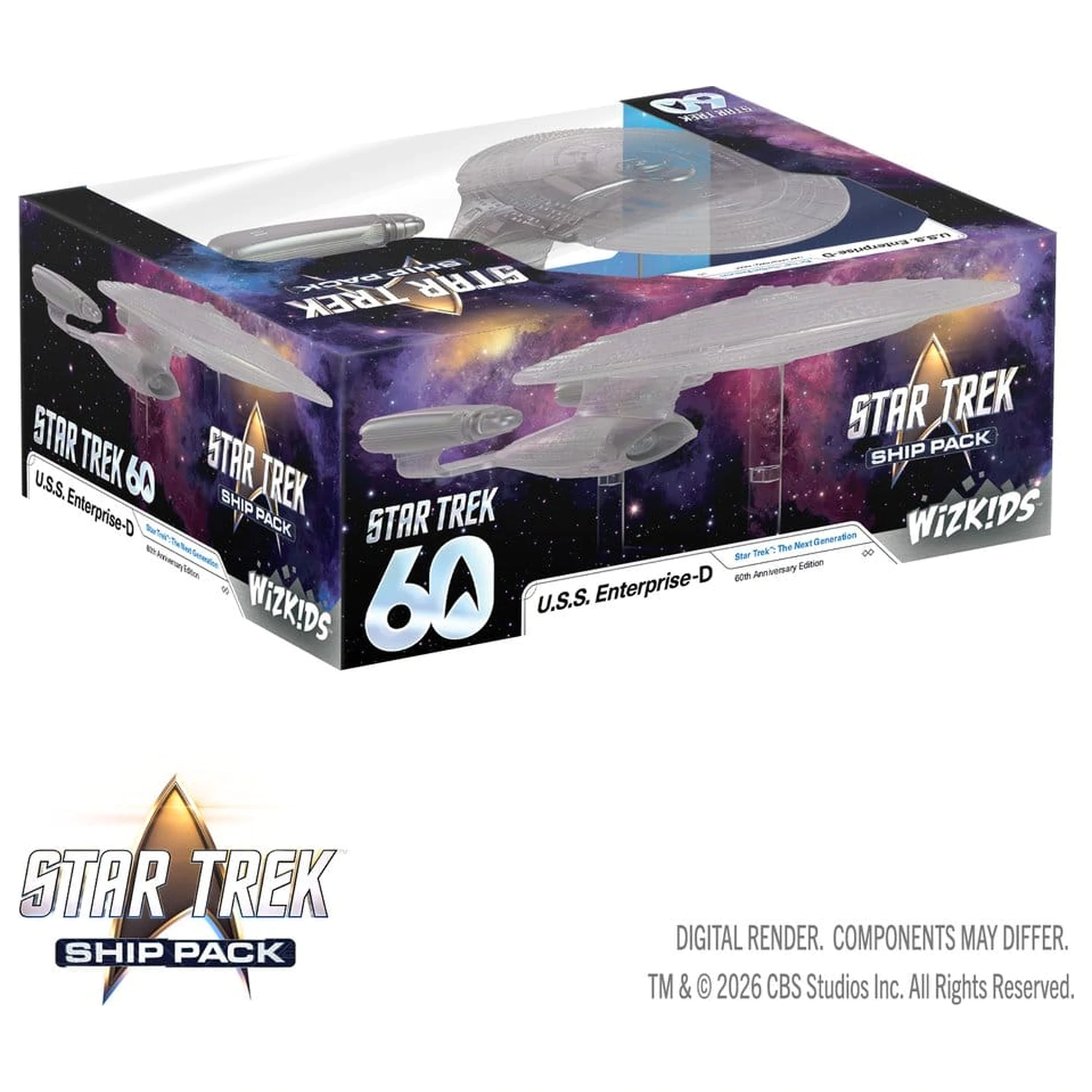Star Trek ladijski paket škatlastih predbarvanih miniatur U.S.S. Enterprise - 60th Anniversary Edition 22 cm fotografija izdelka