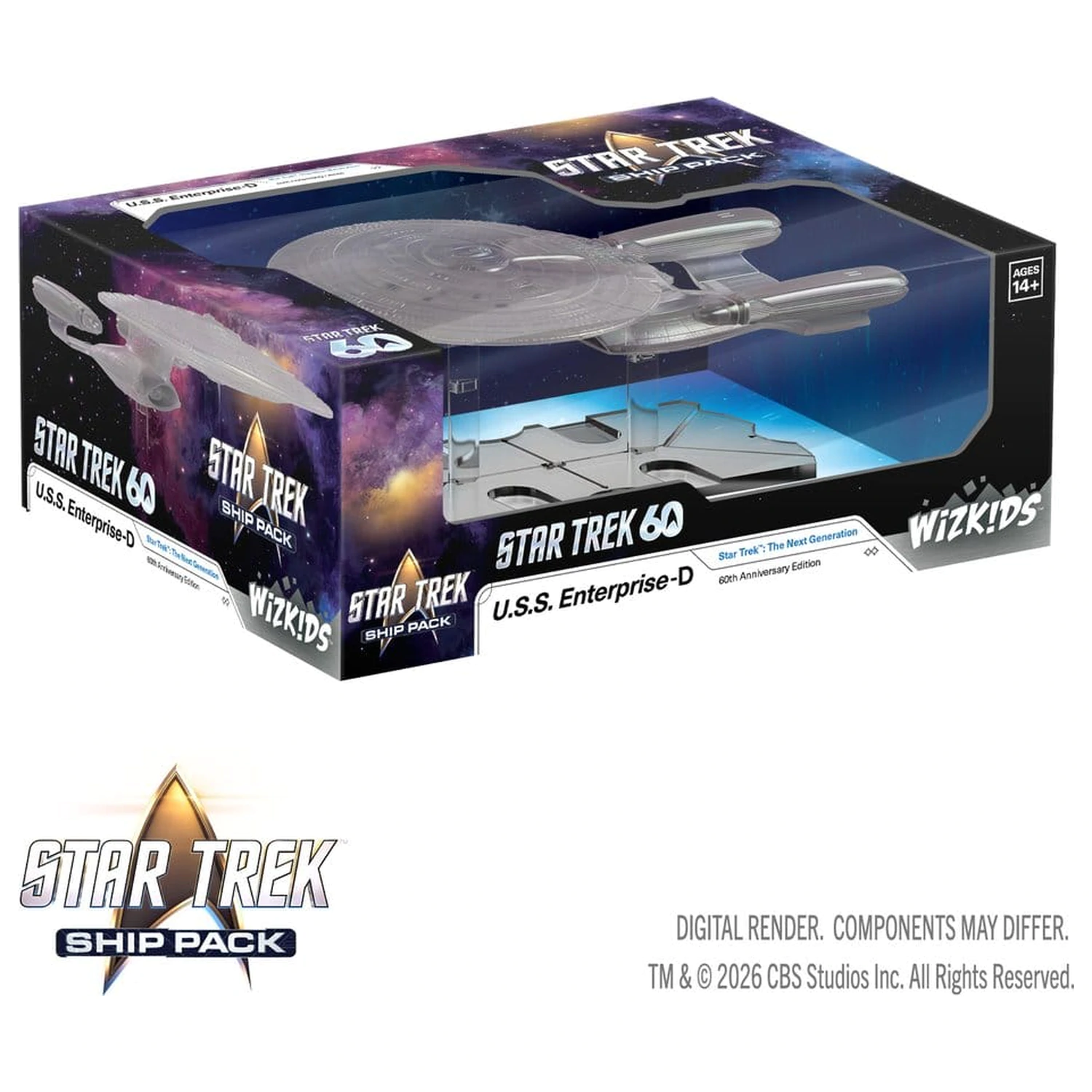 Star Trek ladijski paket škatlastih predbarvanih miniatur U.S.S. Enterprise - 60th Anniversary Edition 22 cm fotografija izdelka
