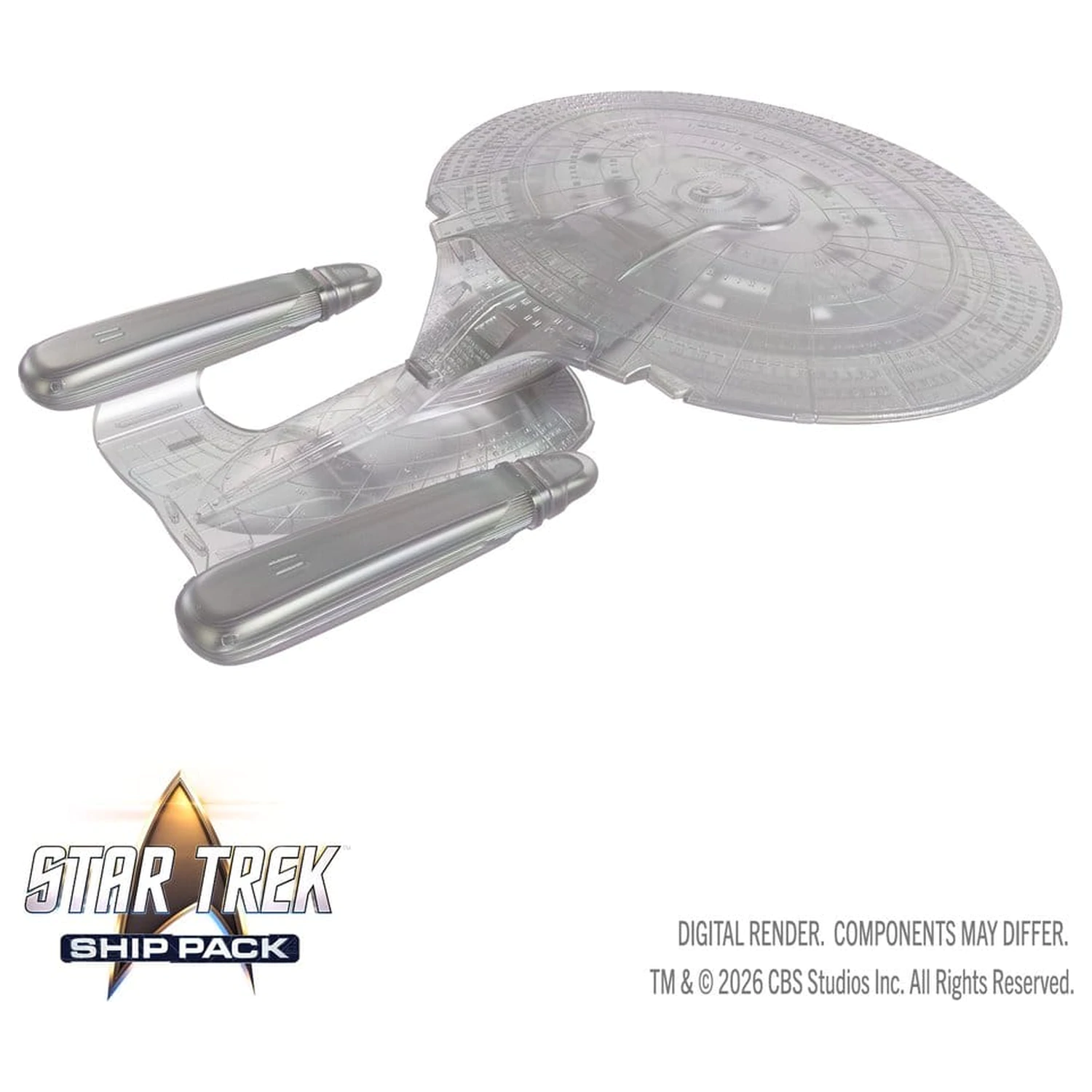 Star Trek ladijski paket škatlastih predbarvanih miniatur U.S.S. Enterprise - 60th Anniversary Edition 22 cm fotografija izdelka