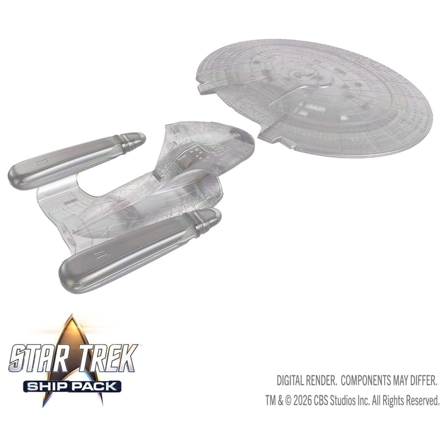 Star Trek ladijski paket škatlastih predbarvanih miniatur U.S.S. Enterprise - 60th Anniversary Edition 22 cm fotografija izdelka