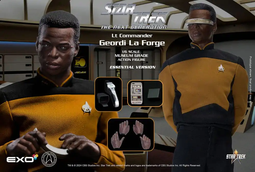 Star Trek: The Next Generation Action Figure 1/6 Lt. Commander Geordi La Forge (Essentials Version) 28 cm Akcijska Figura fotografija izdelka