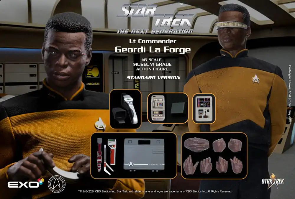 Star Trek: The Next Generation Akcijska Figura 1/6 Lt. Commander Geordi La Forge (Standard Version) 28 cm fotografija izdelka