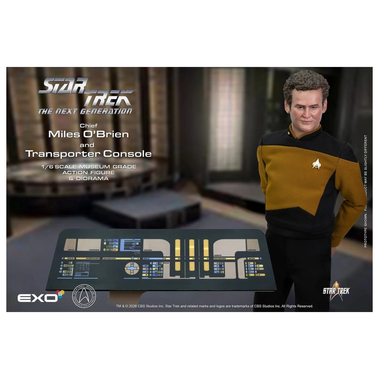 Star Trek: The Next Generation Akcijska figura 1/6 Chief Miles O'Brien s konzolo za transporter 30 cm fotografija izdelka