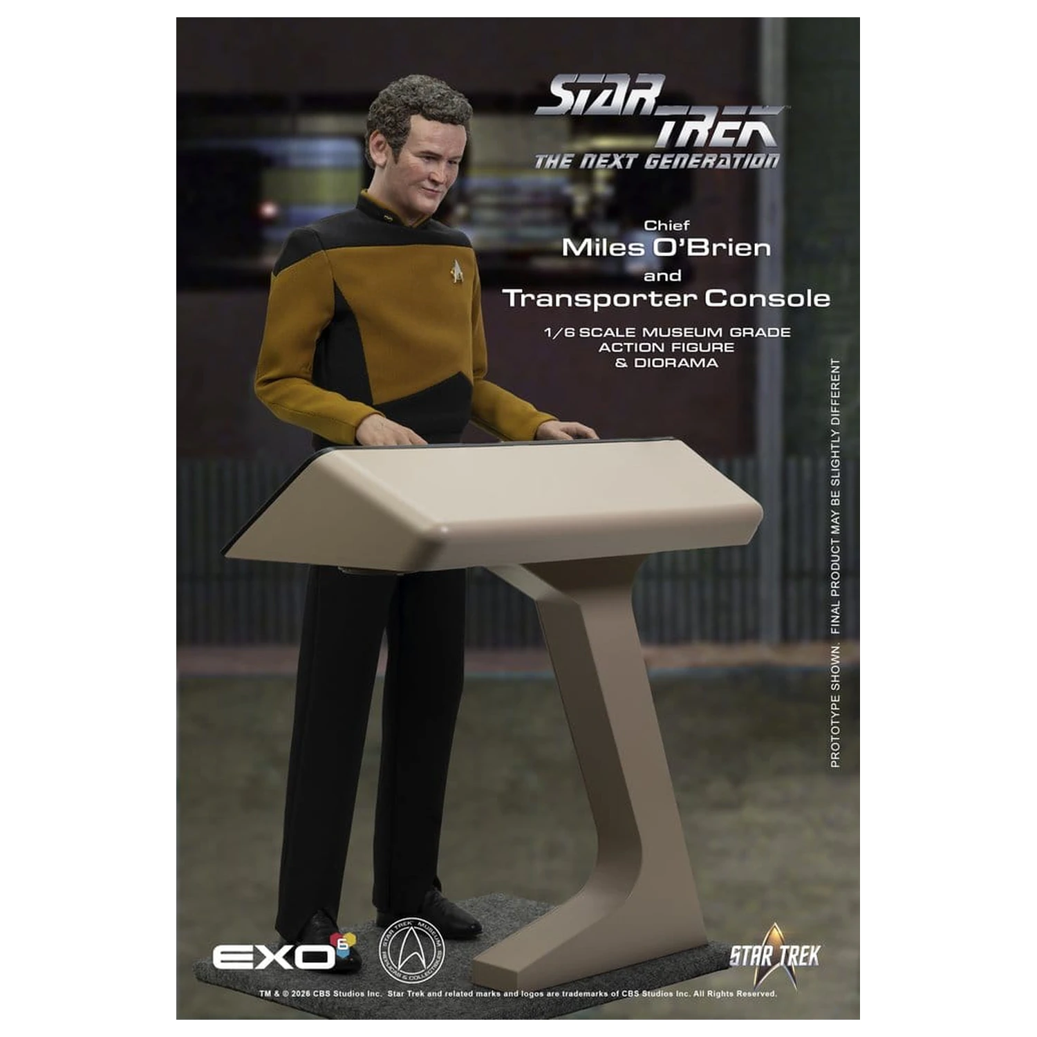 Star Trek: The Next Generation Akcijska figura 1/6 Chief Miles O'Brien s konzolo za transporter 30 cm fotografija izdelka