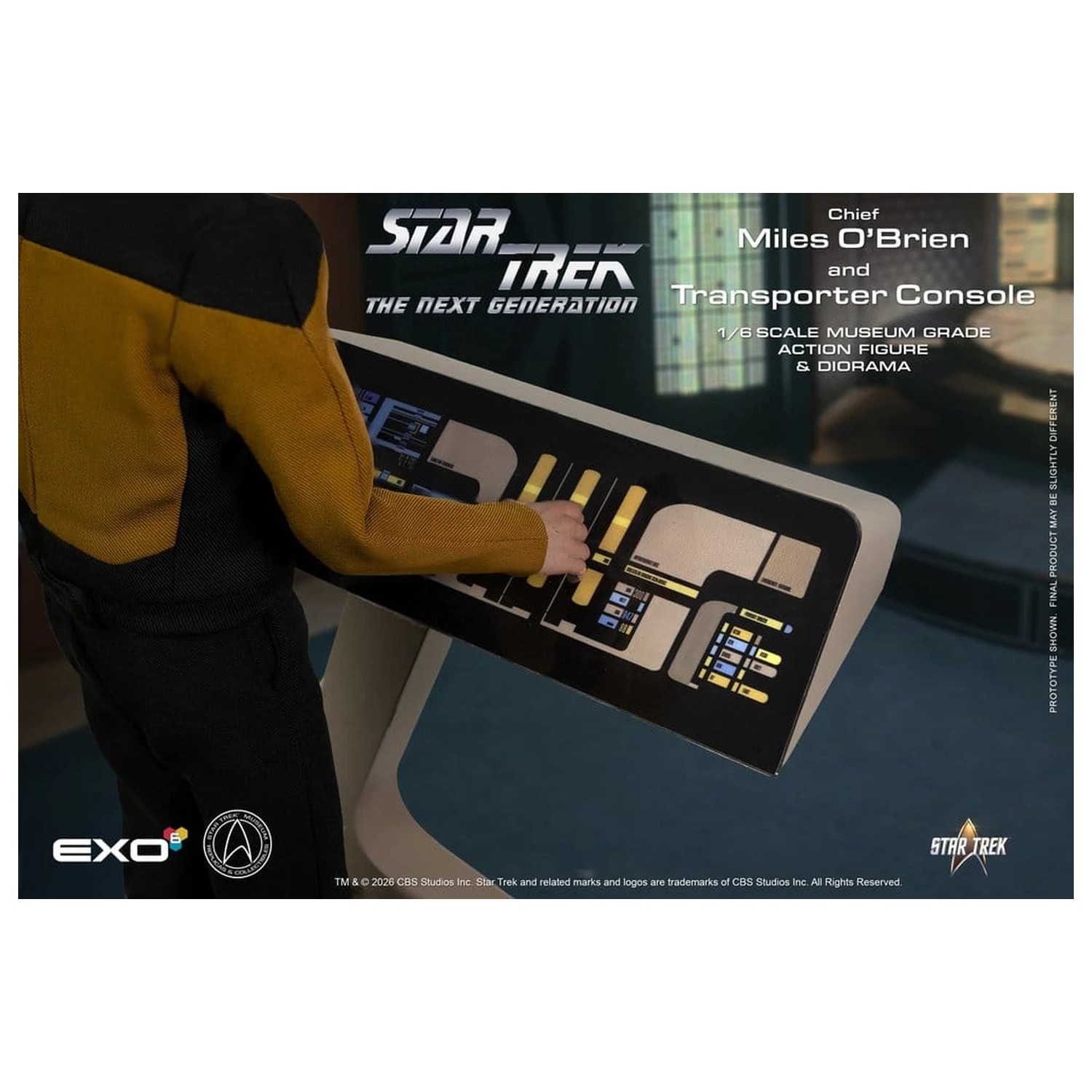 Star Trek: The Next Generation Akcijska figura 1/6 Chief Miles O'Brien s konzolo za transporter 30 cm fotografija izdelka