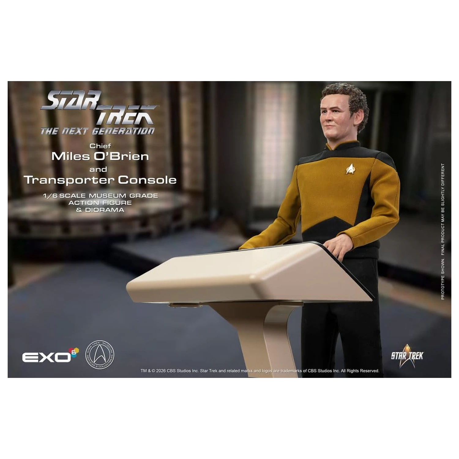 Star Trek: The Next Generation Akcijska figura 1/6 Chief Miles O'Brien s konzolo za transporter 30 cm fotografija izdelka