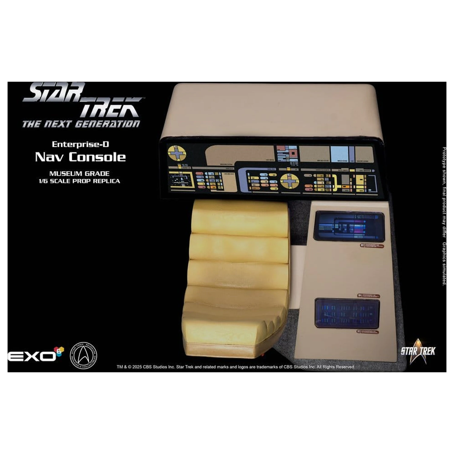 Star Trek: The Next Generation Replika 1/6 Enterprise-D Bridge CONN Konzola fotografija izdelka