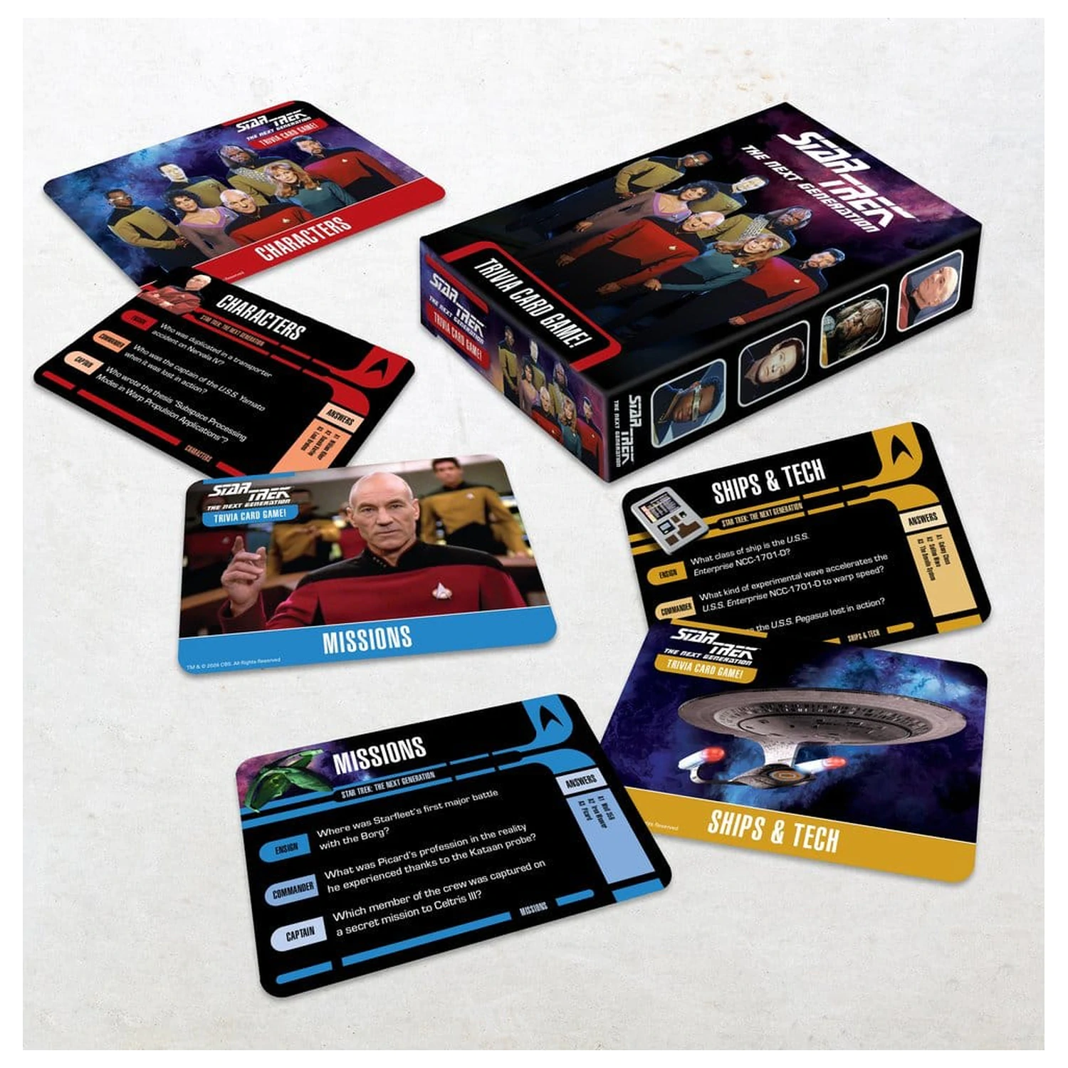 Star Trek: The Next Generation Igra s kartami na temo zanimivosti fotografija izdelka