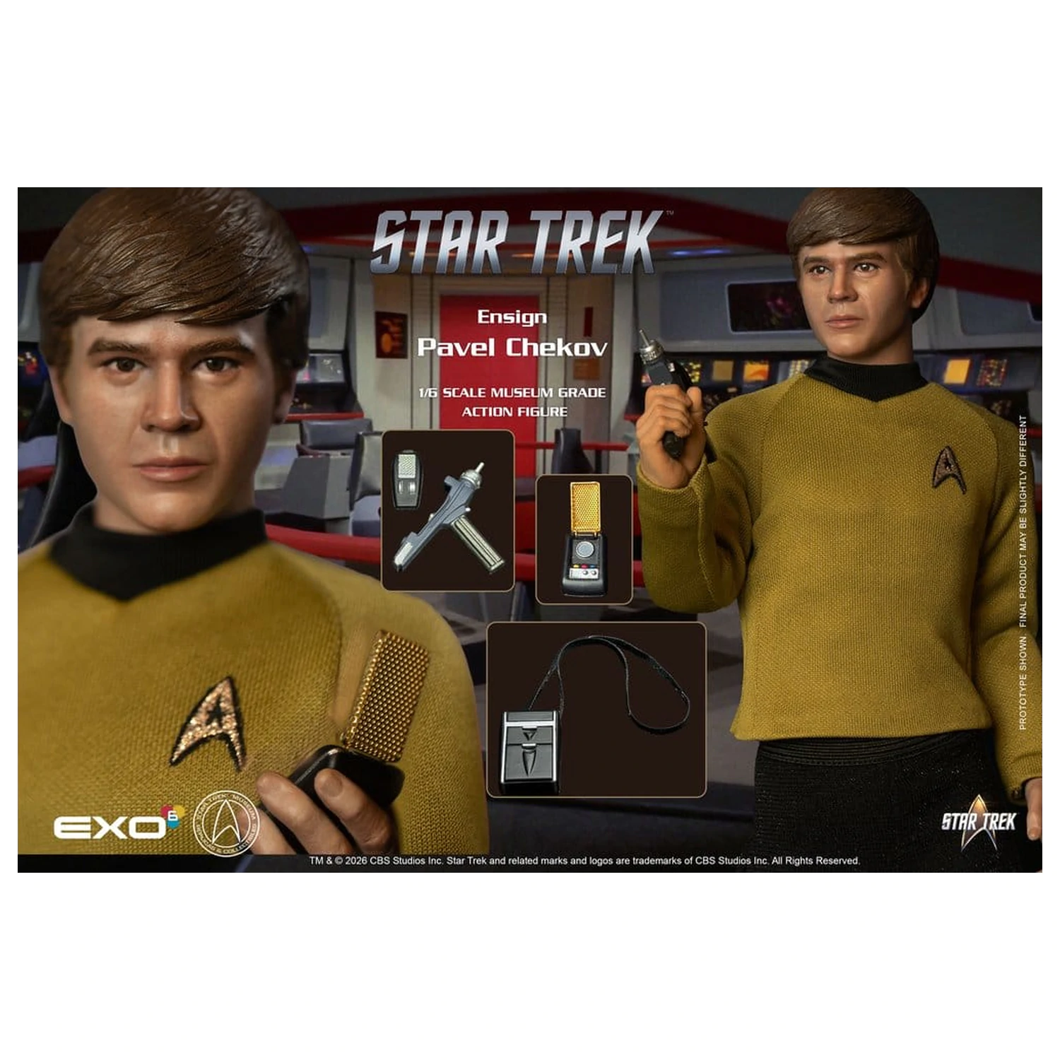 Star Trek: The Original Series akcijska figura 1/6 zastavnik Pavel Chekov 30 cm fotografija izdelka