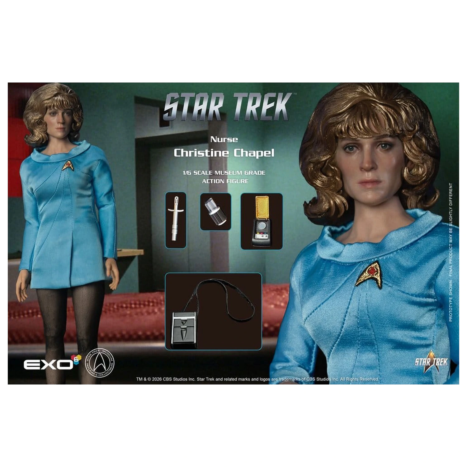 Star Trek: The Original Series Museum Grade akcijska figura 1/6 medicinska sestra Christine Chapel 28 cm fotografija izdelka
