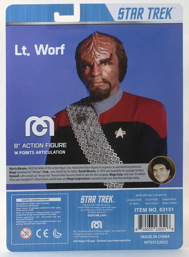 Star Trek TNG Akcijska figura Lt. Worf 20 cm fotografija izdelka