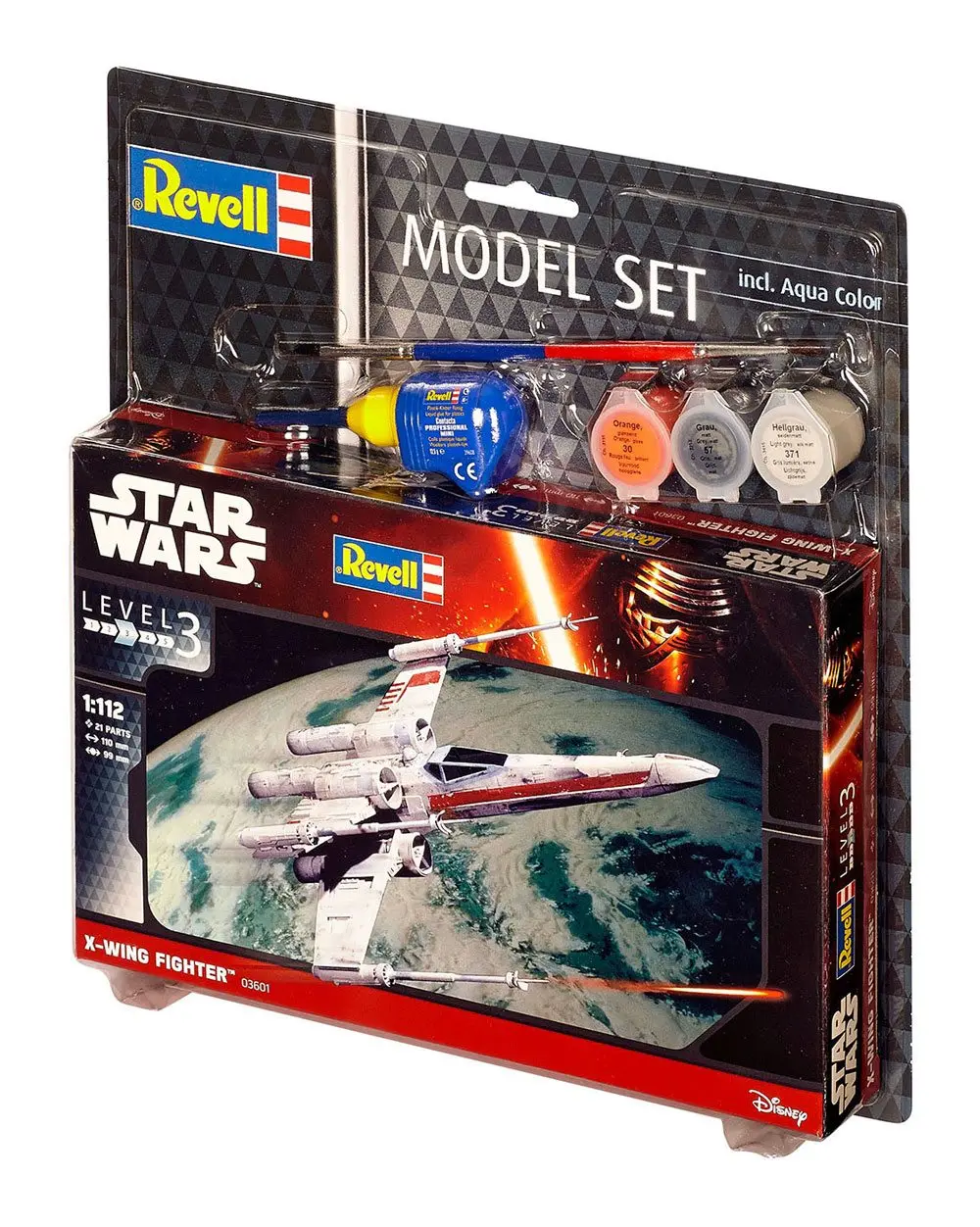 Star Wars Model Kit 1/112 Model Set X-Wing Fighter 11 cm fotografija izdelka