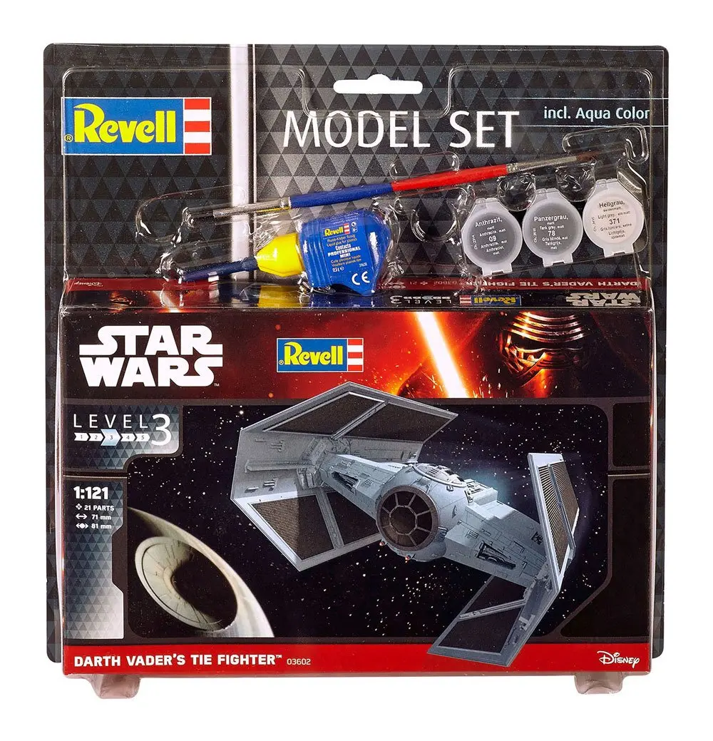 Star Wars Komplet za sestavljanje modela 1/121 Komplet modelov Darth Vader's TIE Fighter 7 cm fotografija izdelka