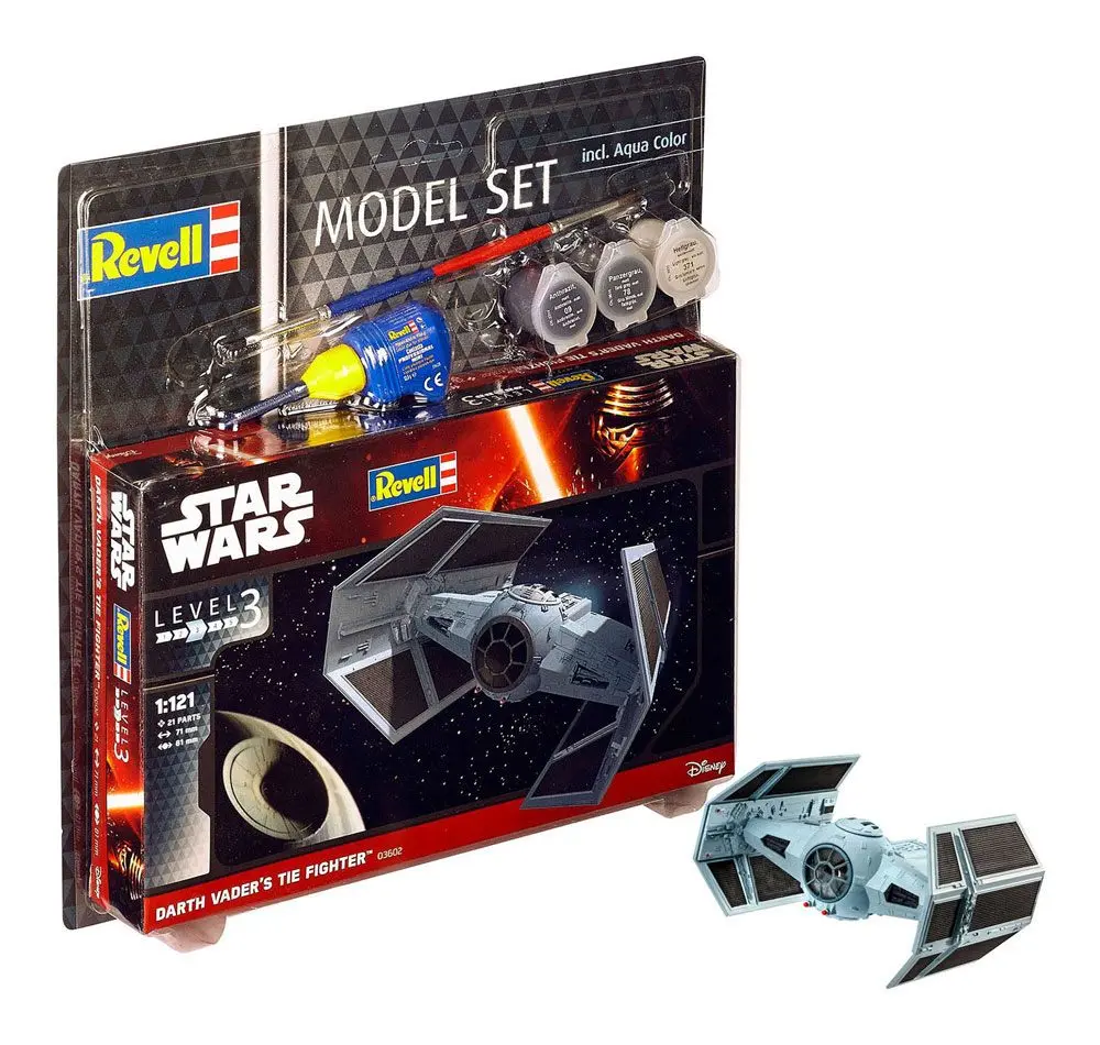 Star Wars Komplet za sestavljanje modela 1/121 Komplet modelov Darth Vader's TIE Fighter 7 cm fotografija izdelka