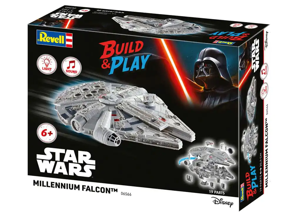 Star Wars Model Kit 1/164 Millennium Falcon 21 cm komplet modela fotografija izdelka