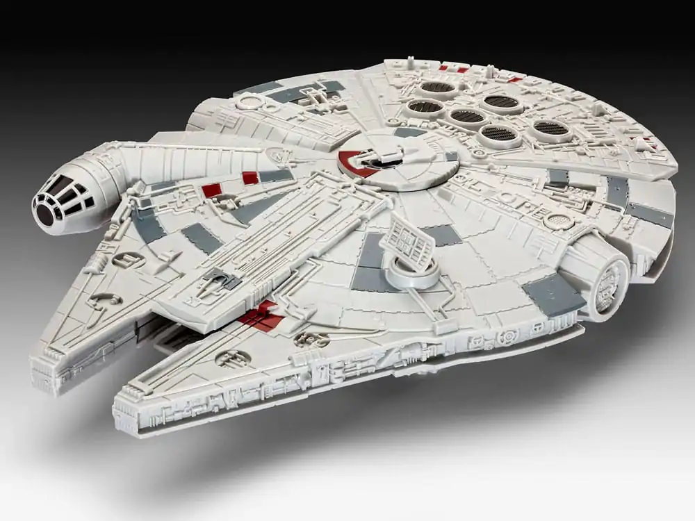 Star Wars Model Kit 1/164 Millennium Falcon 21 cm komplet modela fotografija izdelka