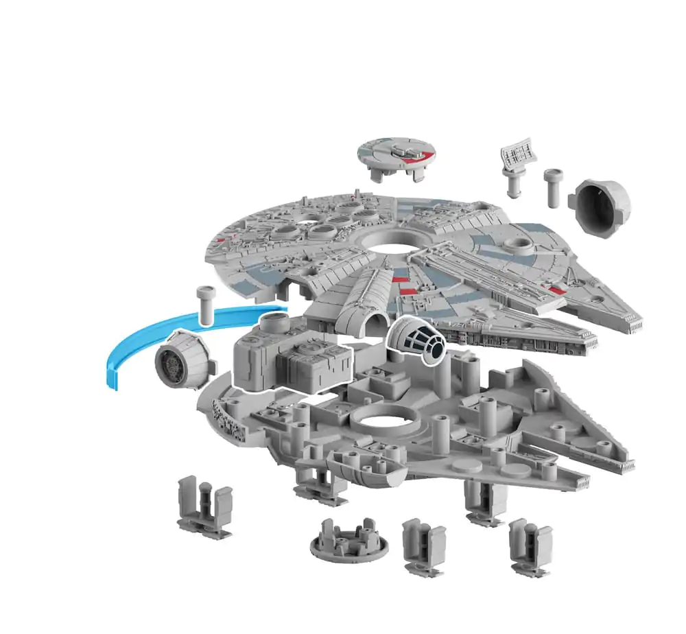 Star Wars Model Kit 1/164 Millennium Falcon 21 cm komplet modela fotografija izdelka