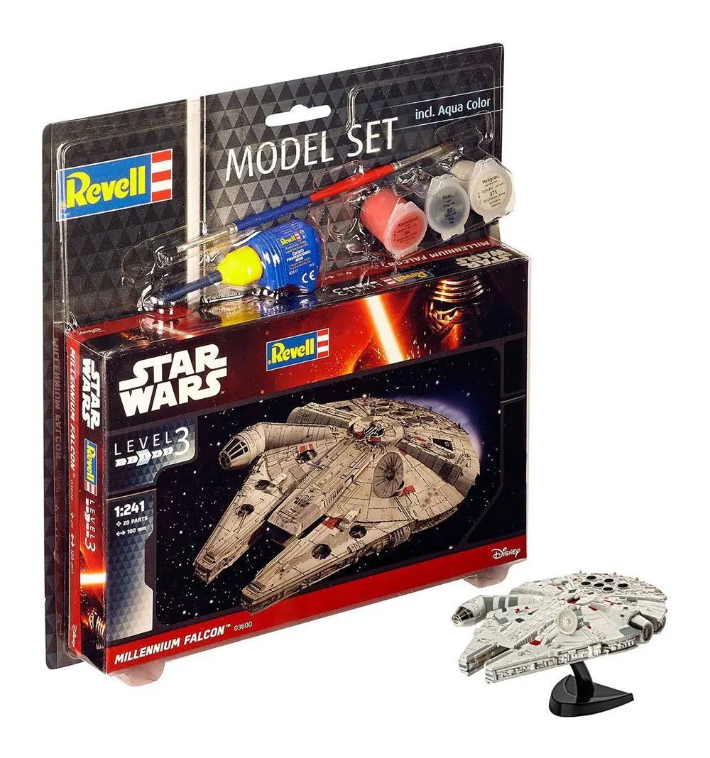 Star Wars model komplet 1/241 modelni set Millennium Falcon 10 cm fotografija izdelka