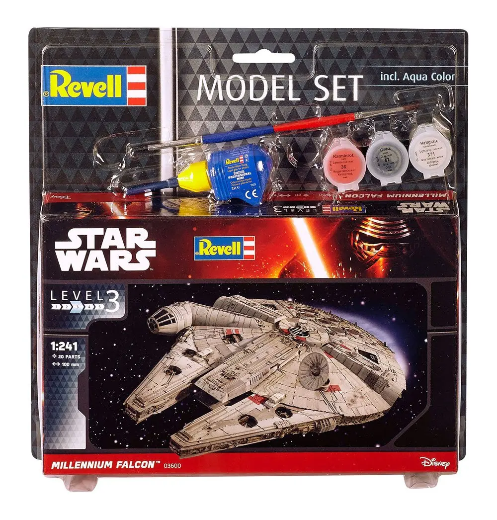 Star Wars model komplet 1/241 modelni set Millennium Falcon 10 cm fotografija izdelka