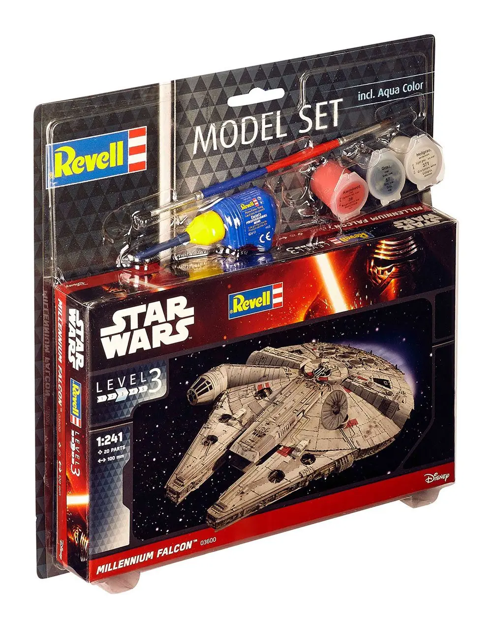 Star Wars model komplet 1/241 modelni set Millennium Falcon 10 cm fotografija izdelka