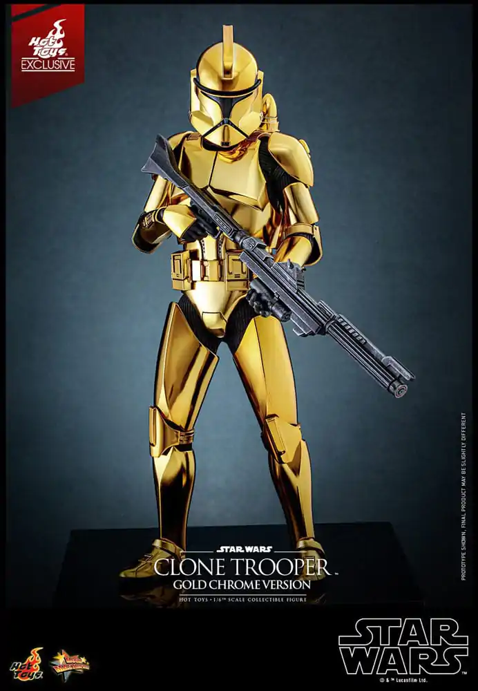 Star Wars Action Figure 1/6 Clone Trooper (Gold Chrome Version) Exclusive 30 cm akcijska figura fotografija izdelka